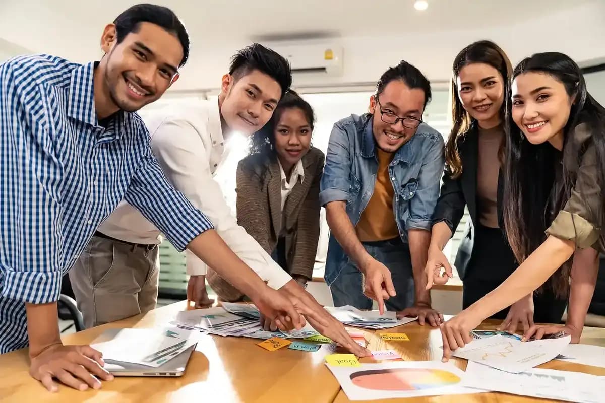 Team coaching session - building high-performing teams through collaborative leadership development